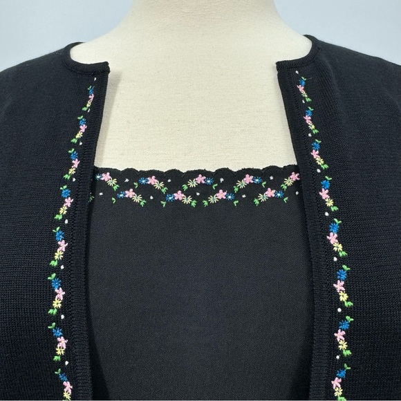 Ann Taylor Vintage 100% Silk Dress & Cardigan | Size Medium - Picture 3 of 12